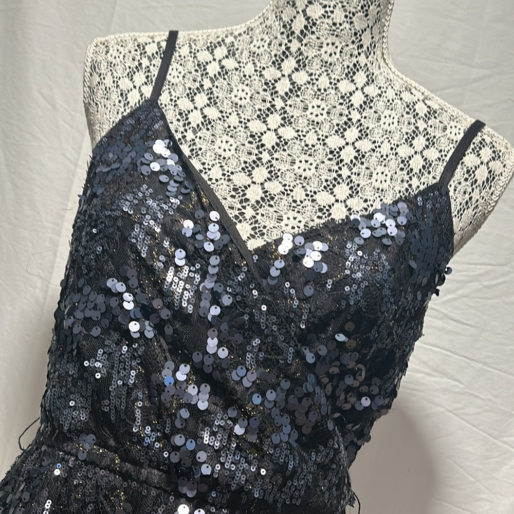 Express Black Sequin Dress Size Medium - Picture 2 of 9